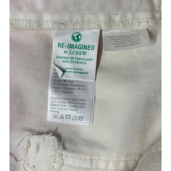 J. Crew Garment-Dyed Utility Mini Skirt Natural Off White Denim Plus Sz 18 - Picture 6 of 10